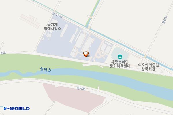 세종농업기술센터 위치 지도 — 세종특별자치시 연서면 월하천로 289