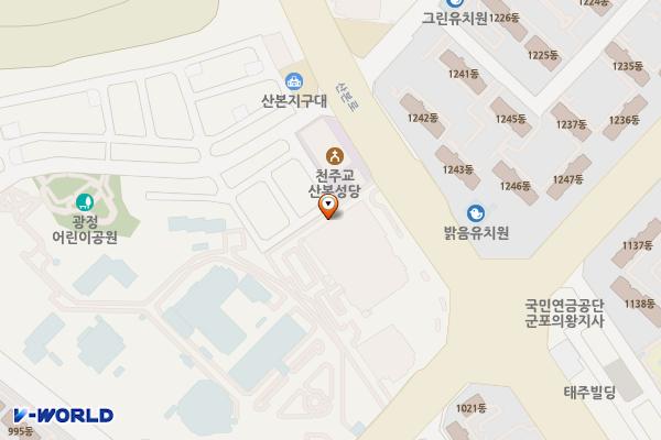 군포문화예술회관 위치 지도 — 경기도 군포시 고산로 599