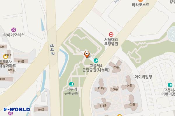 양주시 고읍저류지 공영주차장 위치 지도 — 경기도 양주시 고읍남로 46