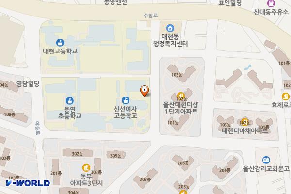 신선여자고등학교 위치 지도 — 울산광역시 남구 수암로178번길 14