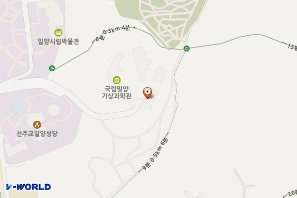 밀양아리랑우주천문대 위치 지도 — 경상남도 밀양시 교동 1090-4