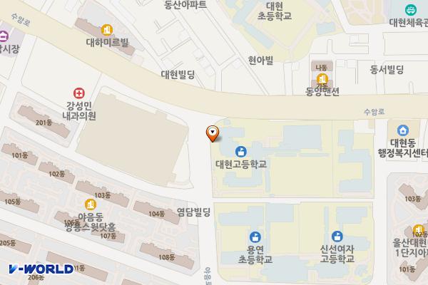 대현고등학교 위치 지도 — 울산광역시 남구 수암로 164