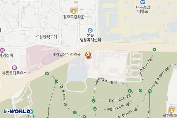 올림픽기념국민생활관 위치 지도 — 대구광역시 달서구 학산로 130