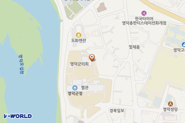 영덕군의회주차장 위치 지도 — 경상북도 영덕군 영덕읍 화개길 9-6