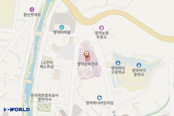 영덕군보건소 위치 지도 — 경상북도 영덕군 영덕읍 군청길 53