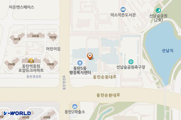 다원이음터도서관 위치 지도 — 경기도 화성시 동탄순환대로 754-14