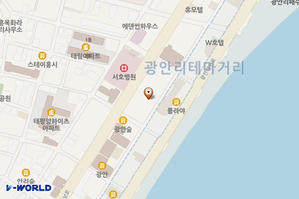 광안리해수욕장공영주차장 위치 지도 — 부산광역시 수영구 남천바다로33번길 75