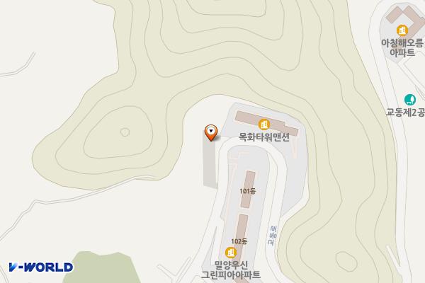 밀양교동공영주차장 위치 지도 — 경상남도 밀양시 교동 산 59-13