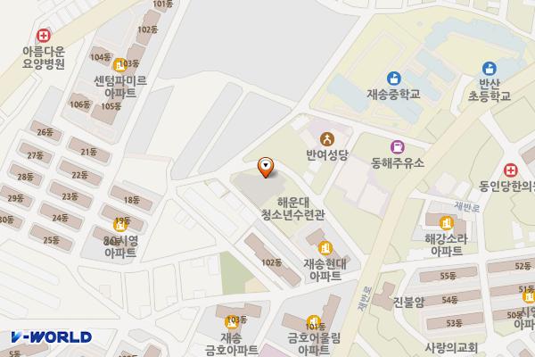 재송2동 공영주차장 위치 지도 — 부산광역시 해운대구 재반로 151-32