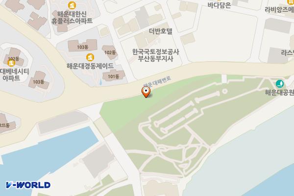 동백공영주차장 위치 지도 — 부산광역시 해운대구 우동 1151-3