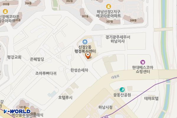 신장동공영주차장 위치 지도 — 경기도 하남시 하남대로776번길 77