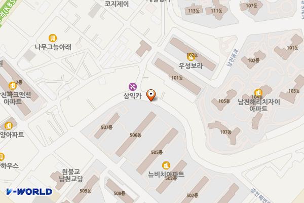 남천1동공영주차장 위치 지도 — 부산광역시 수영구 광안해변로 48