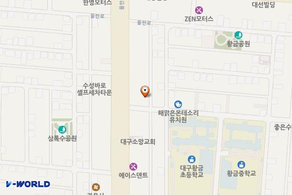 티스테이션 수성점 위치 지도 — 대구광역시 수성구 들안로 166