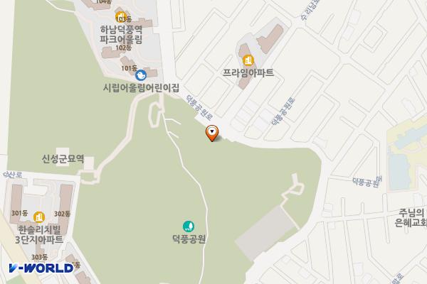 덕풍근린공원 제3공영주차장 위치 지도 — 경기도 하남시 덕풍공원로 70