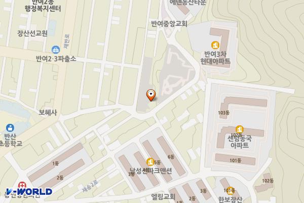 반여2동 제2공영주차장 위치 지도 — 부산광역시 해운대구 재반로184번길 31