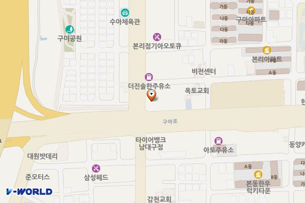 티스테이션 남대구IC점 위치 지도 — 대구광역시 달서구 구마로 31