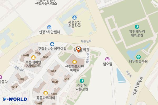 갈산문화복합시설 위치 지도 — 서울특별시 양천구 목동로 17