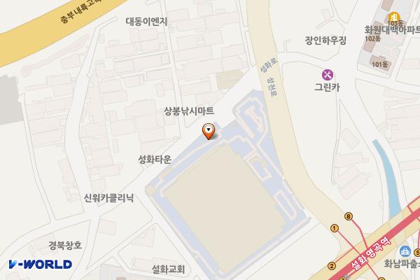 달성농수산물종합유통센터 위치 지도 — 대구광역시 달성군 화원읍 성천로 9