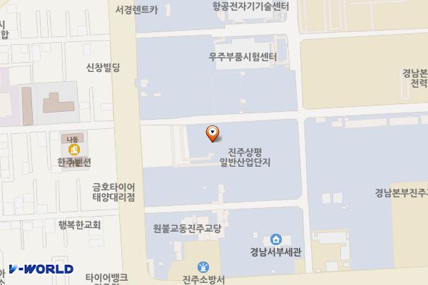 상평산단혁신지원센터 위치 지도 — 경상남도 진주시 대신로244번길 8