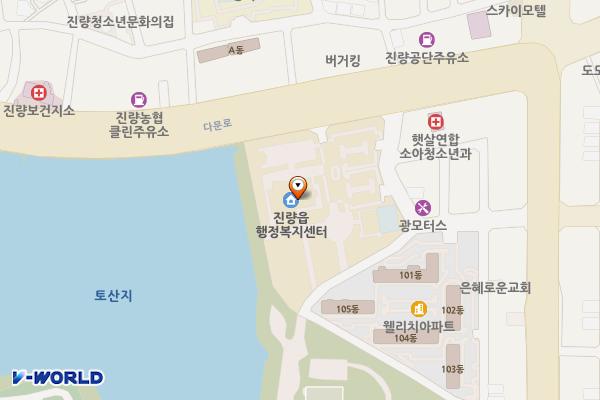 진량읍행정복지센터 위치 지도 — 경상북도 경산시 진량읍 다문로 50