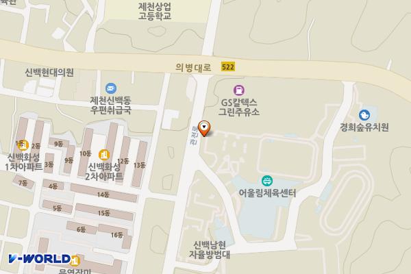 제천시 어울림체육센터 위치 지도 — 충청북도 제천시 관전로 70