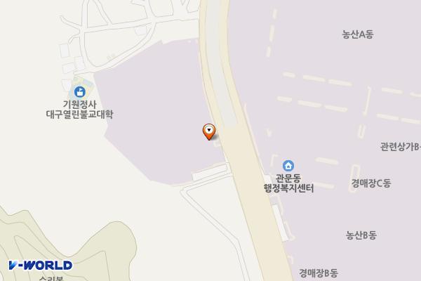 대구농수산물도매시장(수산) 위치 지도 — 대구광역시 북구 매천로 63