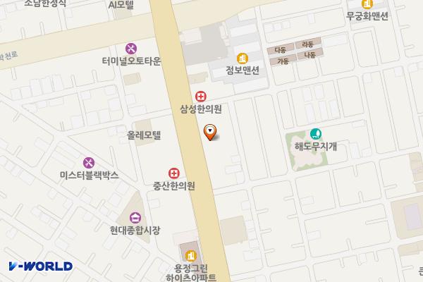포항학산타워 위치 지도 — 경상북도 포항시 남구 중앙로 154
