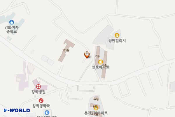 강화읍 갑곳 제2공영주차장 위치 지도 — 인천광역시 강화군 강화읍 갑곳리 350-4