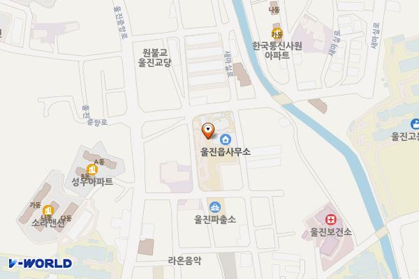 울진읍사무소 주차장 위치 지도 — 경상북도 울진군 울진읍 읍내10길 19