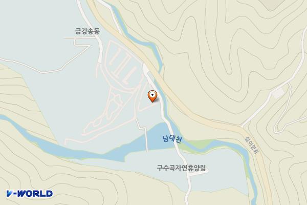 구수곡자연휴양림 위치 지도 — 경상북도 울진군 북면 상당리 321