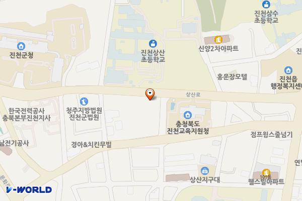 여성 군민회관 위치 지도 — 충청북도 진천군 진천읍 상산로 42
