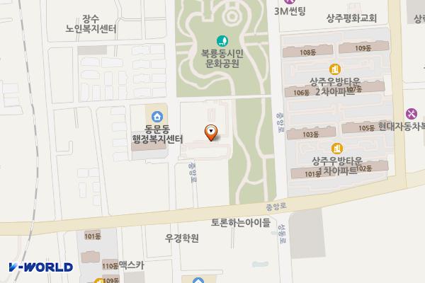 상주두드림시립도서관 위치 지도 — 경상북도 상주시 복룡동 230-10