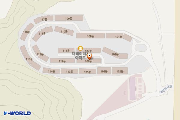 더헤리티지아파트 105동 위치 지도 — 경기도 성남시 분당구 대왕판교로 155