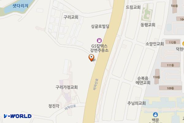 티스테이션 구리다산점 위치 지도 — 경기도 구리시 아차산로 387