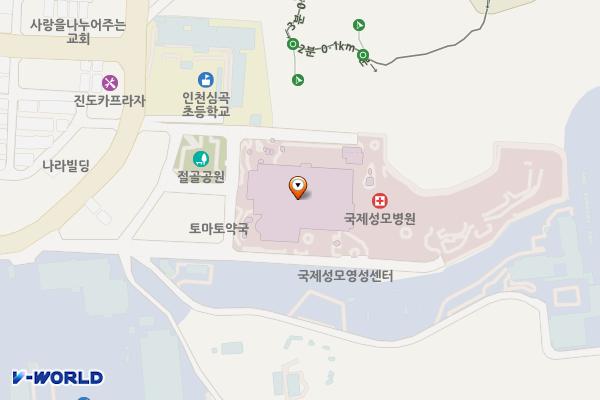 가톨릭관동대학교 국제성모병원 지하5층 위치 지도 — 인천광역시 서해구 심곡로100번길 25