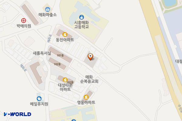 매화동 노외 공영주차장 위치 지도 — 경기도 시흥시 매화동 190-4