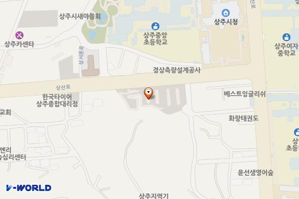 남산근린공원 주차장 위치 지도 — 경상북도 상주시 남성동 209-1