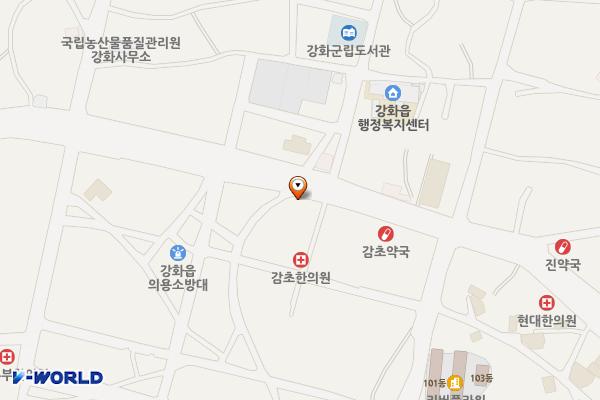 신문리(중앙시장A동)주차장 위치 지도 — 인천광역시 강화군 강화읍 신문리 230