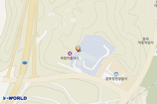 경상북도보건환경연구원 위치 지도 — 경상북도 영천시 금호읍 원제리 산58-17 경상북도보건환경연구원