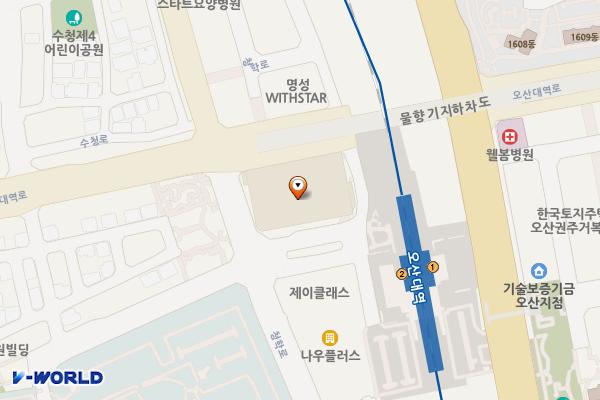 홈플러스 오산점 위치 지도 — 경기도 오산시 청학로 238