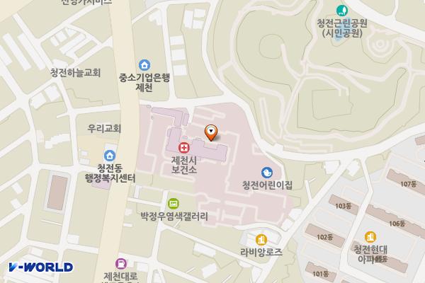 제천시 보건복지센터 위치 지도 — 충청북도 제천시 의림대로 242