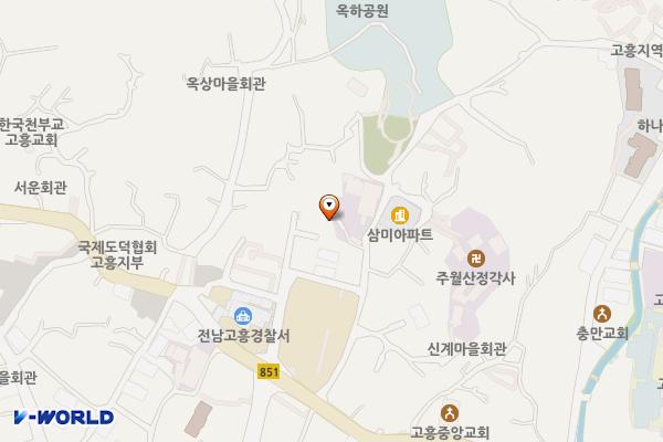 옥하2주차장 위치 지도 — 전남광주통합특별시 고흥군 옥하리 200-17