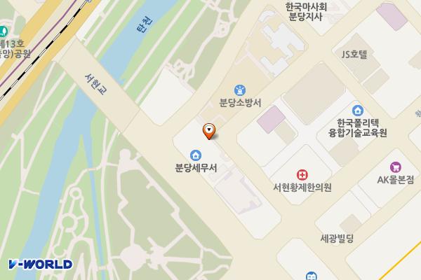 분당세무서 위치 지도 — 경기도 성남시 분당구 분당로 23