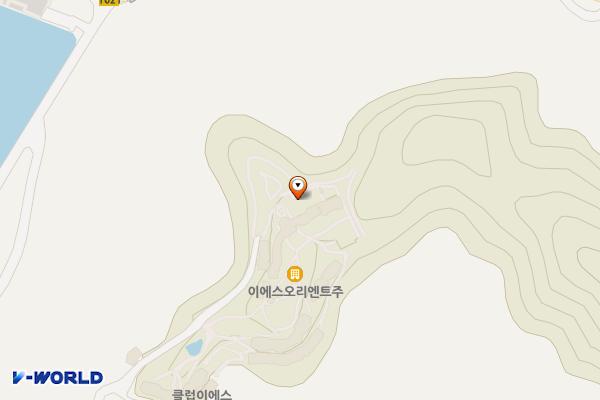 통영가족호텔(이에스오리엔트) 위치 지도 — 경상남도 통영시 산양읍 척포길 628-113