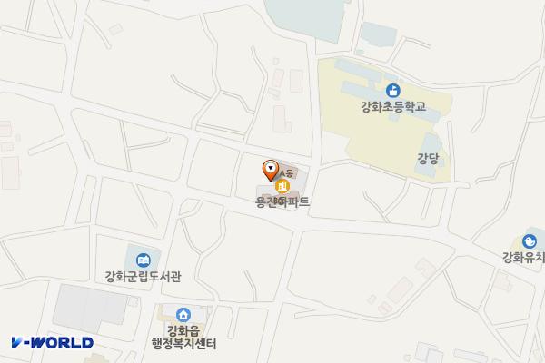 용흥궁공원주차장 위치 지도 — 인천광역시 강화군 강화읍 관청리 405