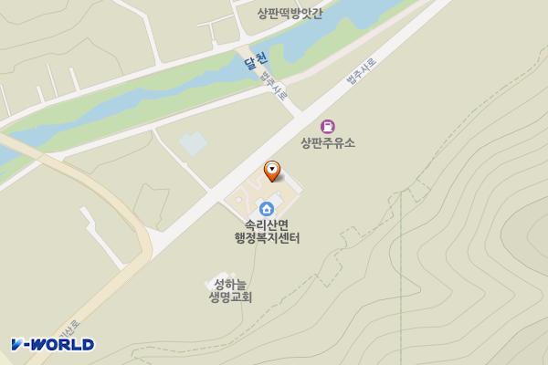 속리산면 행정복지센터 위치 지도 — 충청북도 보은군 속리산면 법주사로 12