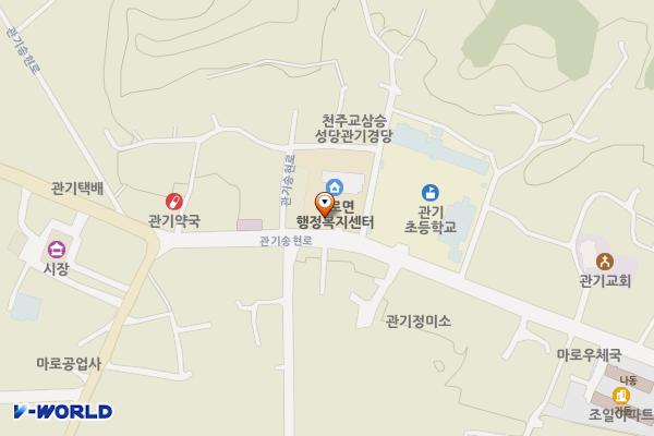 마로면행정복지센터 위치 지도 — 충청북도 보은군 마로면 관기송현로 103