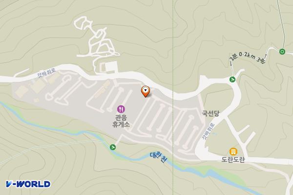 갓바위3공영주차장 위치 지도 — 경상북도 경산시 와촌면 갓바위로 603