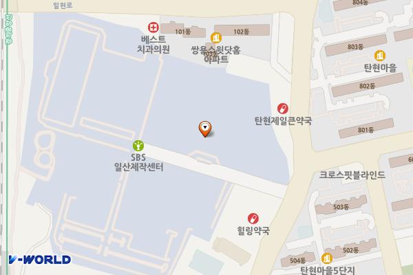 SBS일산제작센터 위치 지도 — 경기도 고양시 일산서구 일현로 111