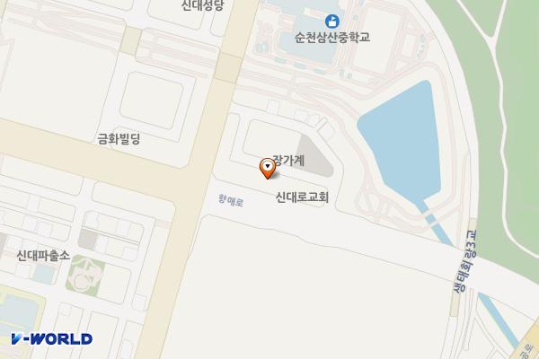 티스테이션 신대지구점 위치 지도 — 전남광주통합특별시 순천시 해룡면 향매2길 3-13